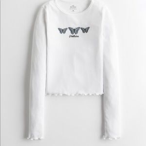 NWT Hollister Girls Baby Crop Tee - XS